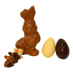 Gemengd paaspakket Belgische chocolade 